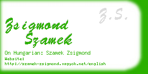 zsigmond szamek business card